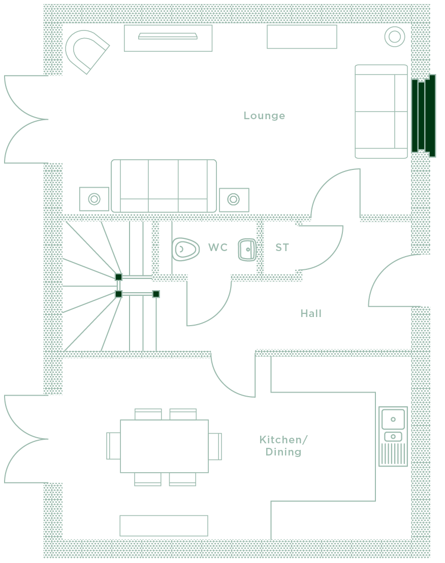 Ground floor layout